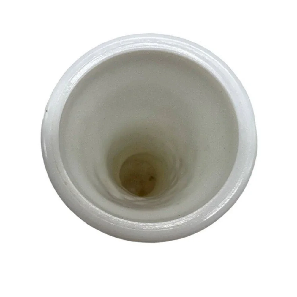 Vintage Hoosier Glass Milk‎ Glass Quilted Diamond Pattern Flower Bud Vase